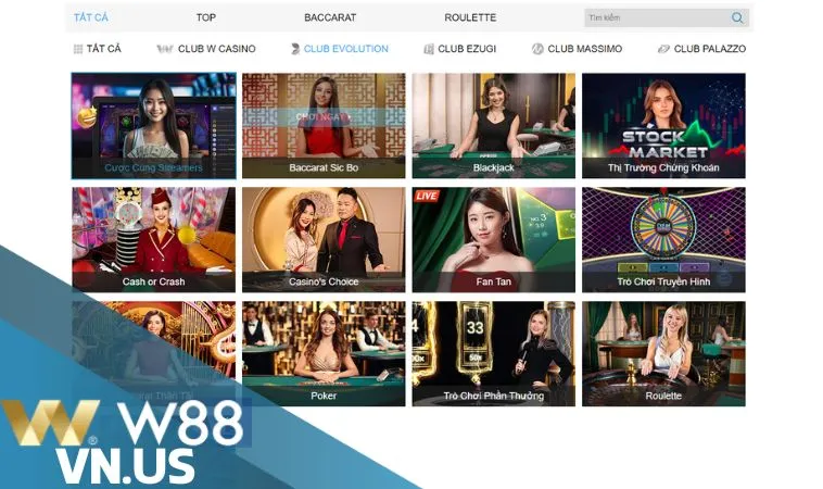 Cược casino W88 cho tỷ lệ ăn đậm hiếm thấy Cược casino W88 cho tỷ lệ ăn đậm hiếm thấy